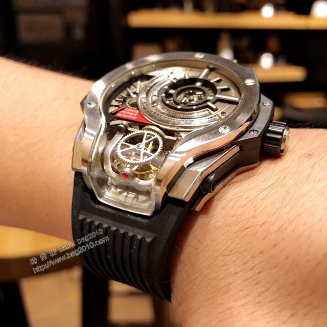 恒寶HUBLOT魔獸MP系列909.NX.1120.RX.1704拋光金屬男士腕表  gjs1985